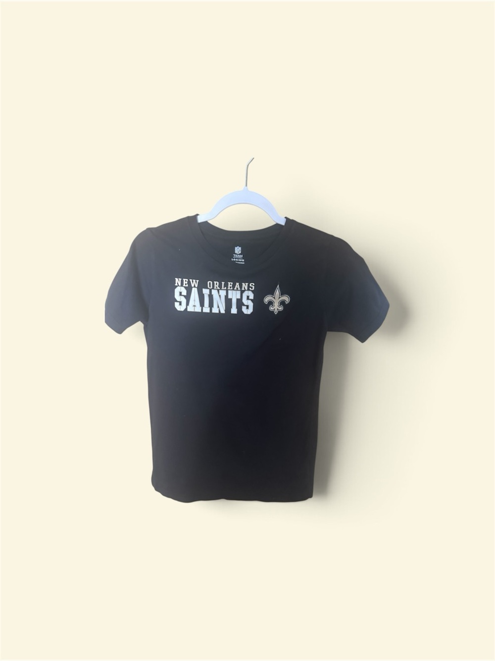 NFL New Orleans Saints Black Kids Tee with Fleur-de-lis